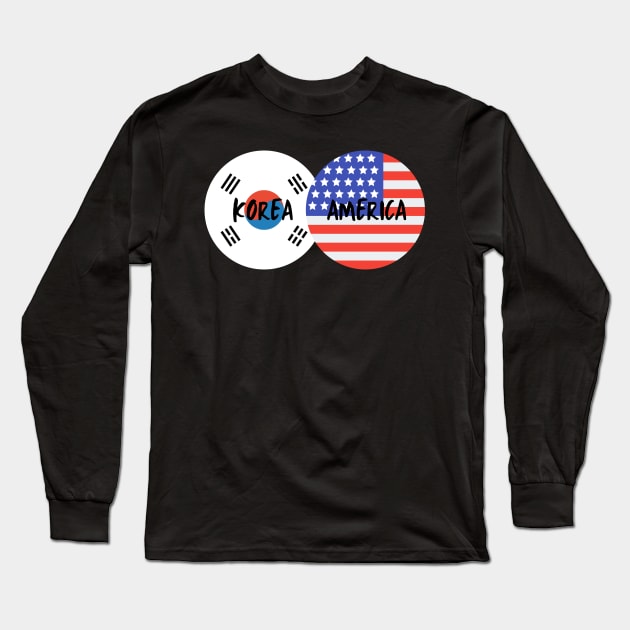 Korean American - Korea, America Long Sleeve T-Shirt by The Korean Rage